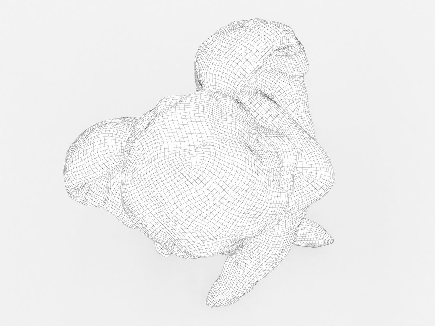 Angel Statuette Figurine 3D model_17