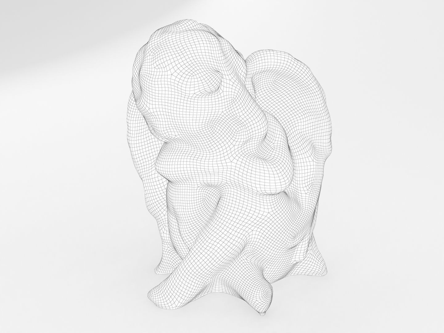 Angel Statuette Figurine 3D model_9