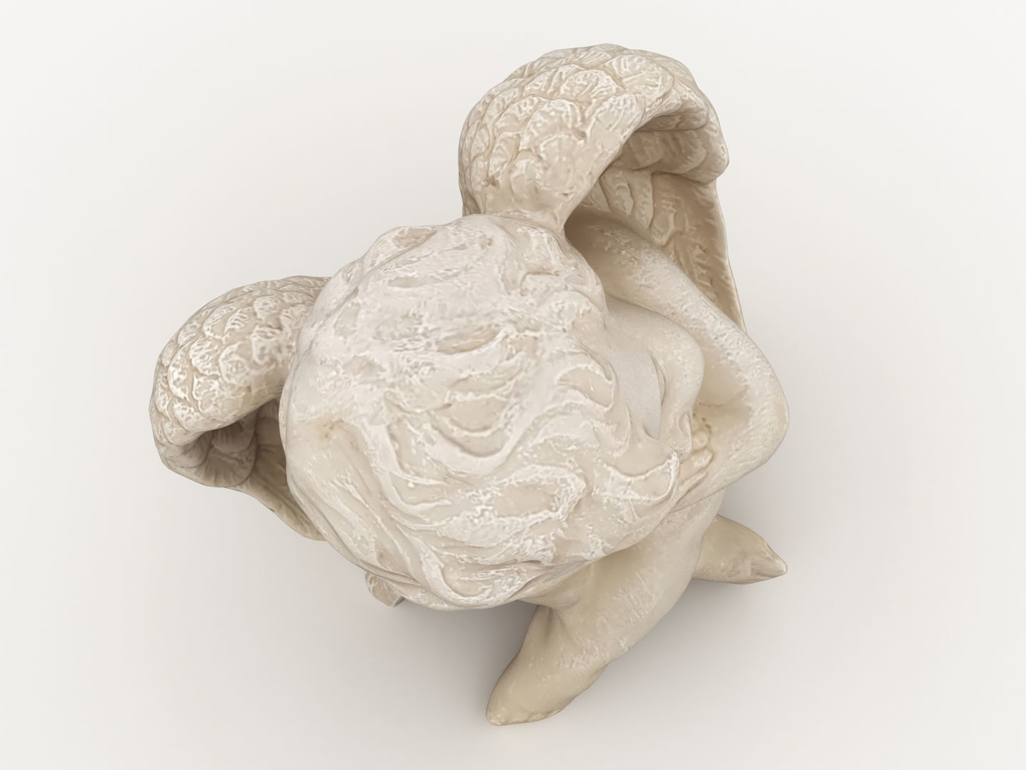 Angel Statuette Figurine 3D model_8