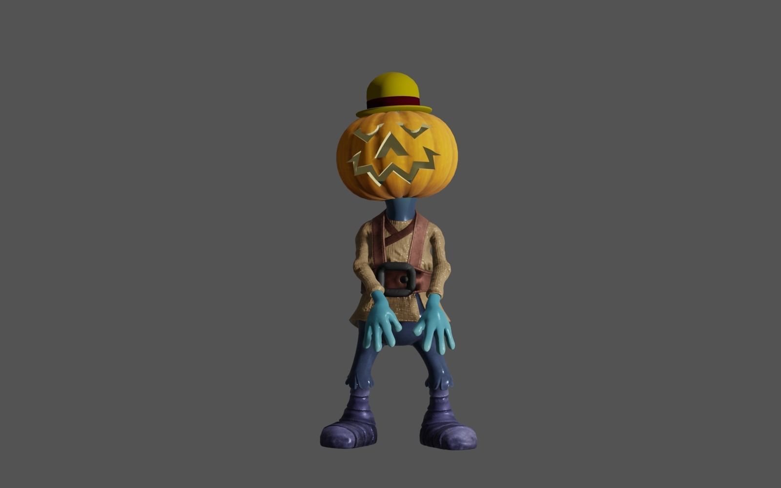 Pumkin 4 pumpkin character 3D model_9