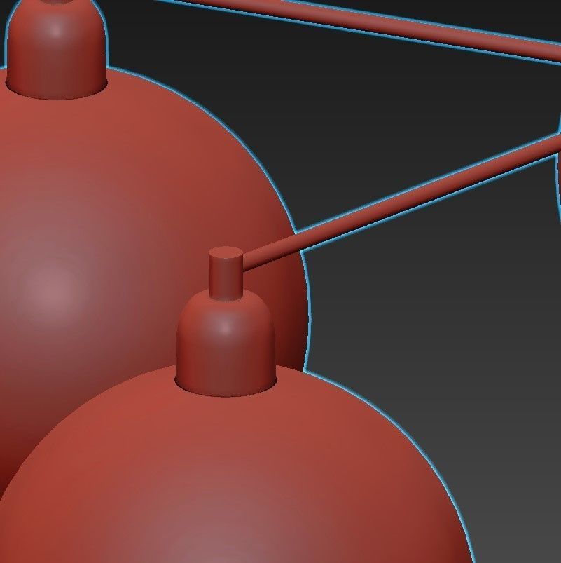 Arte lamp Rosaria A8564PL-5RB 3D model_4