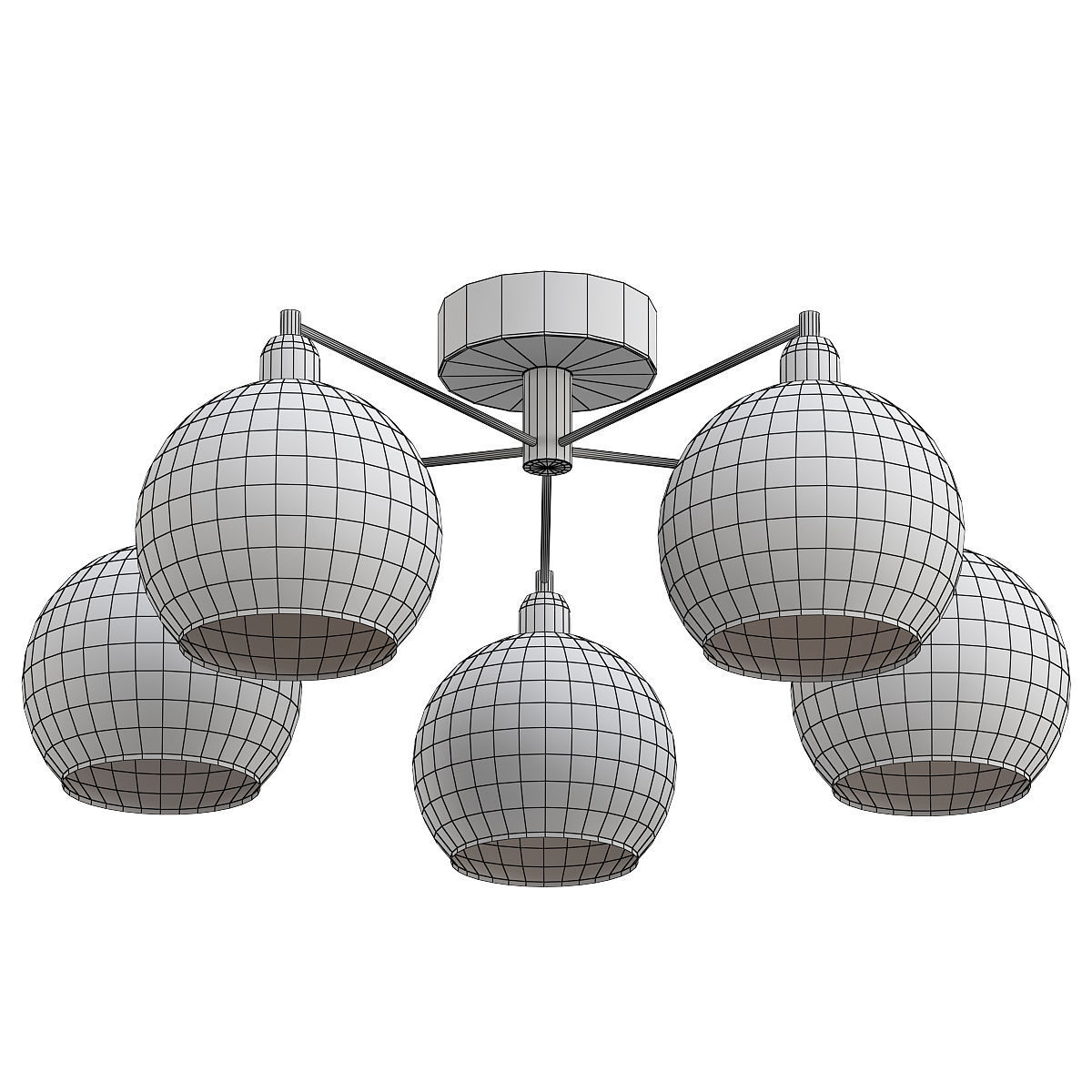 Arte lamp Rosaria A8564PL-5RB 3D model_1