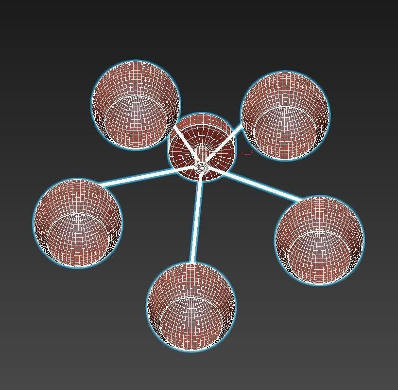 Arte lamp Rosaria A8564PL-5RB 3D model_3