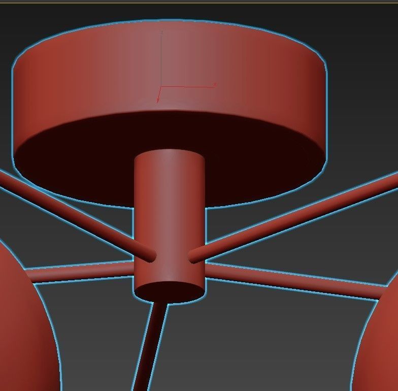 Arte lamp Rosaria A8564PL-5RB 3D model_5