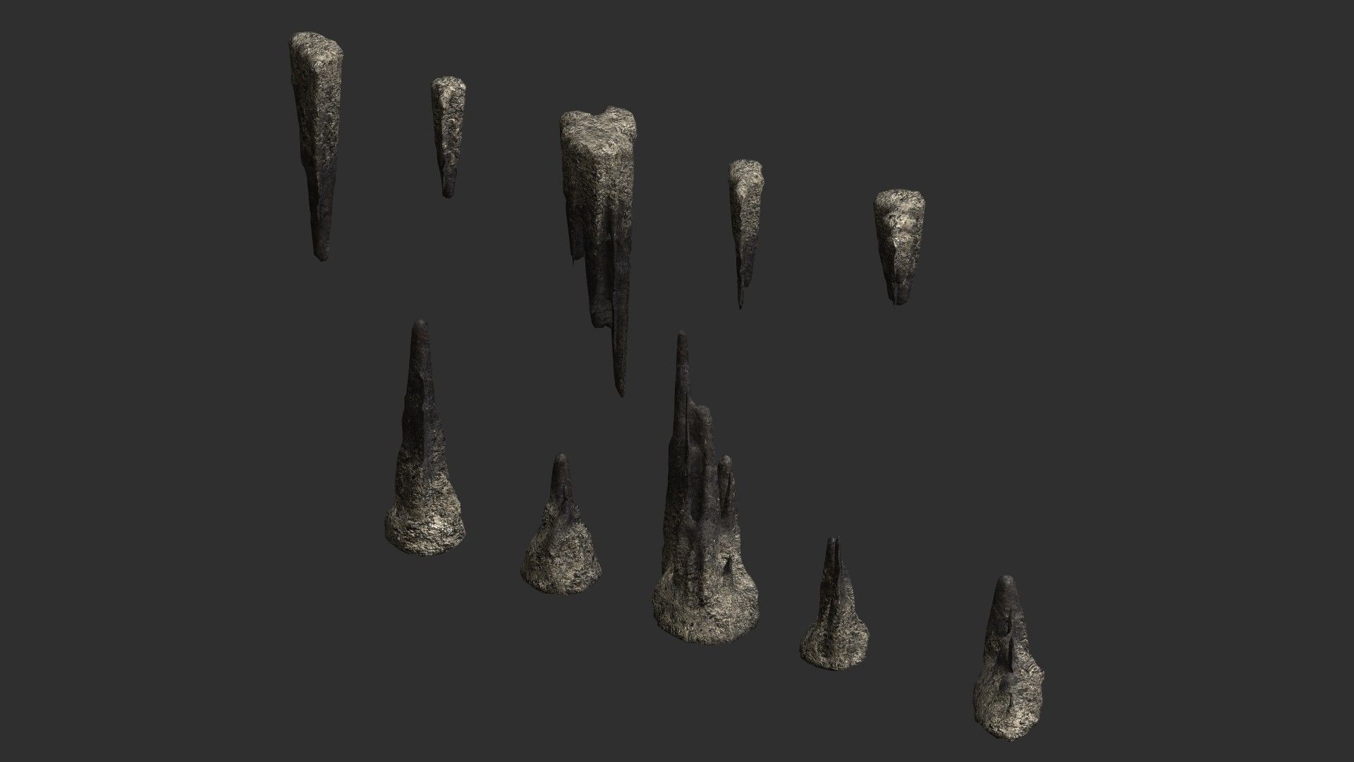 Cave Rock Pack 1 - Light Low-poly 3D model_17