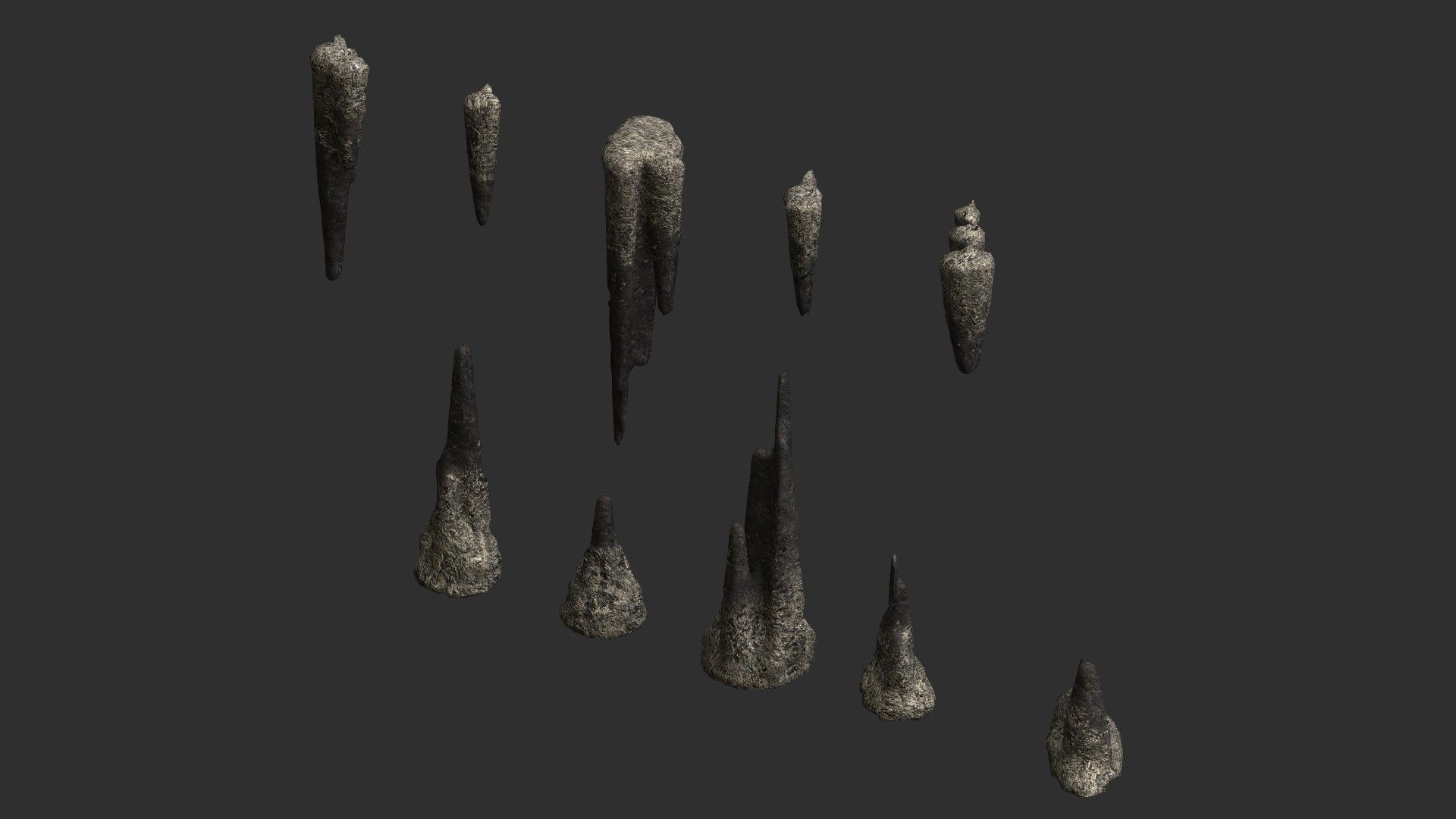 Cave Rock Pack 1 - Light Low-poly 3D model_18