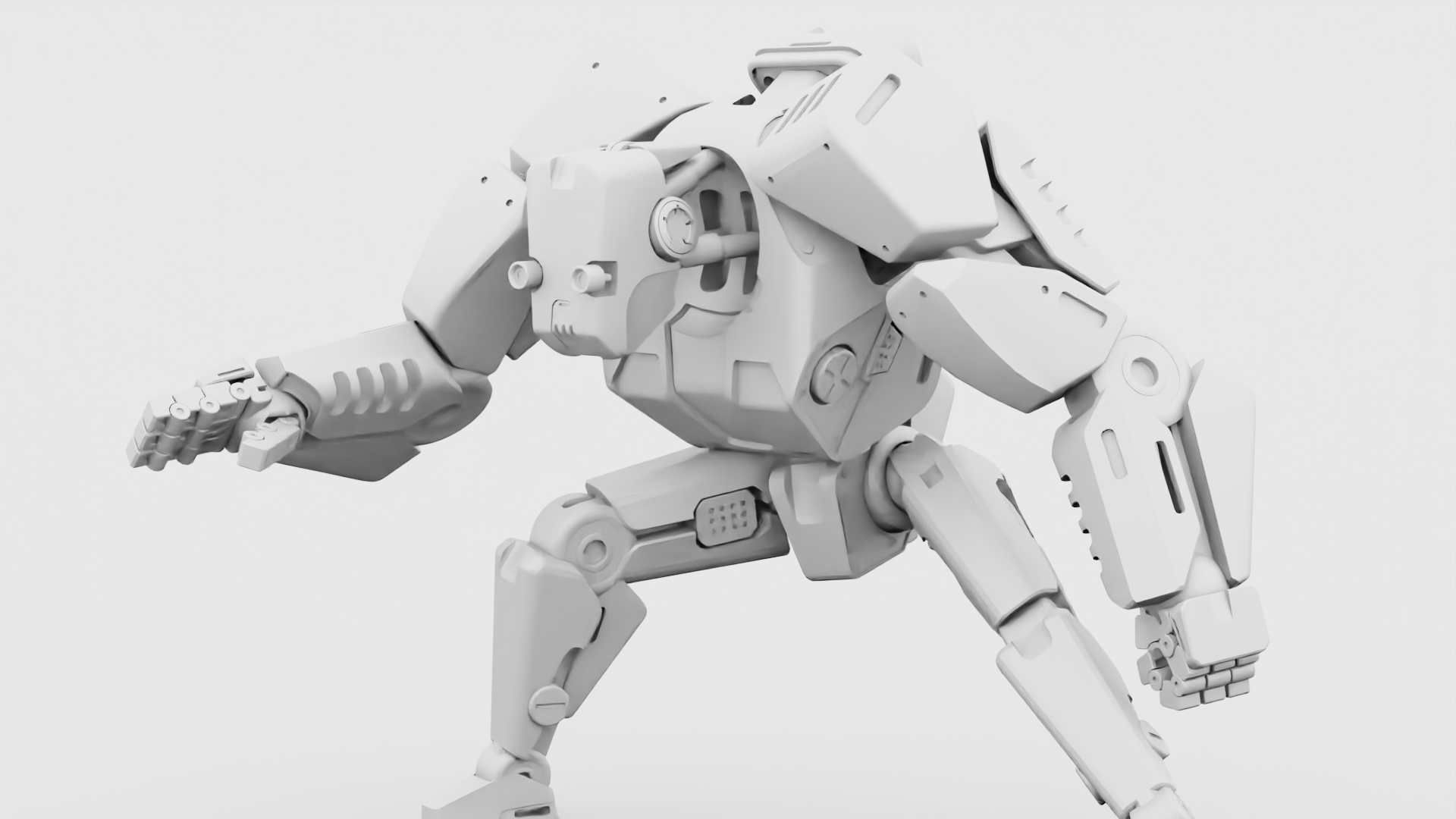 CYBER DROID RIGGED 3D model_31