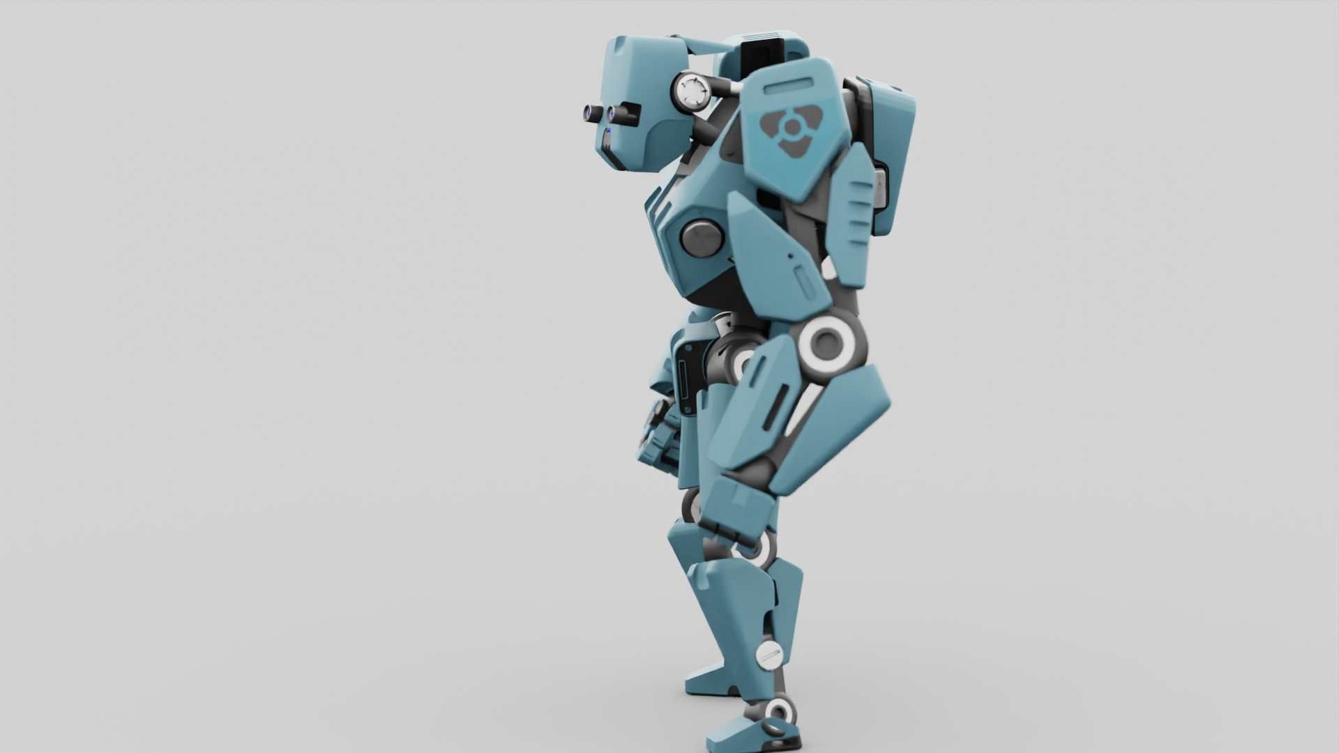 CYBER DROID RIGGED 3D model_20