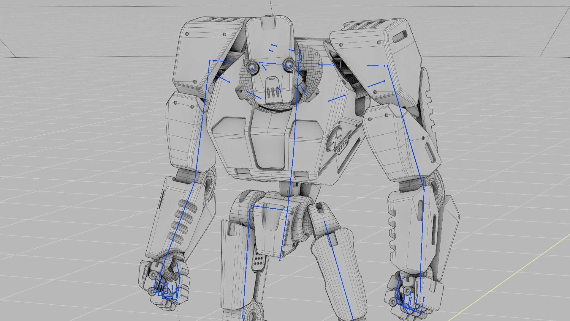 CYBER DROID RIGGED 3D model_36