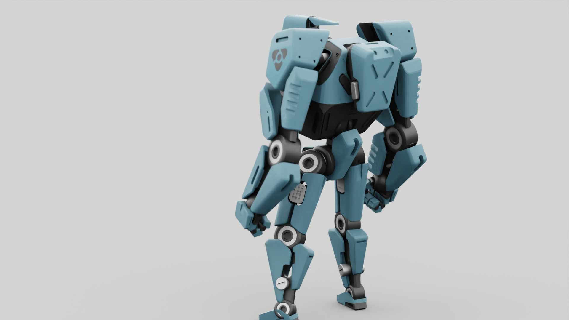 CYBER DROID RIGGED 3D model_21