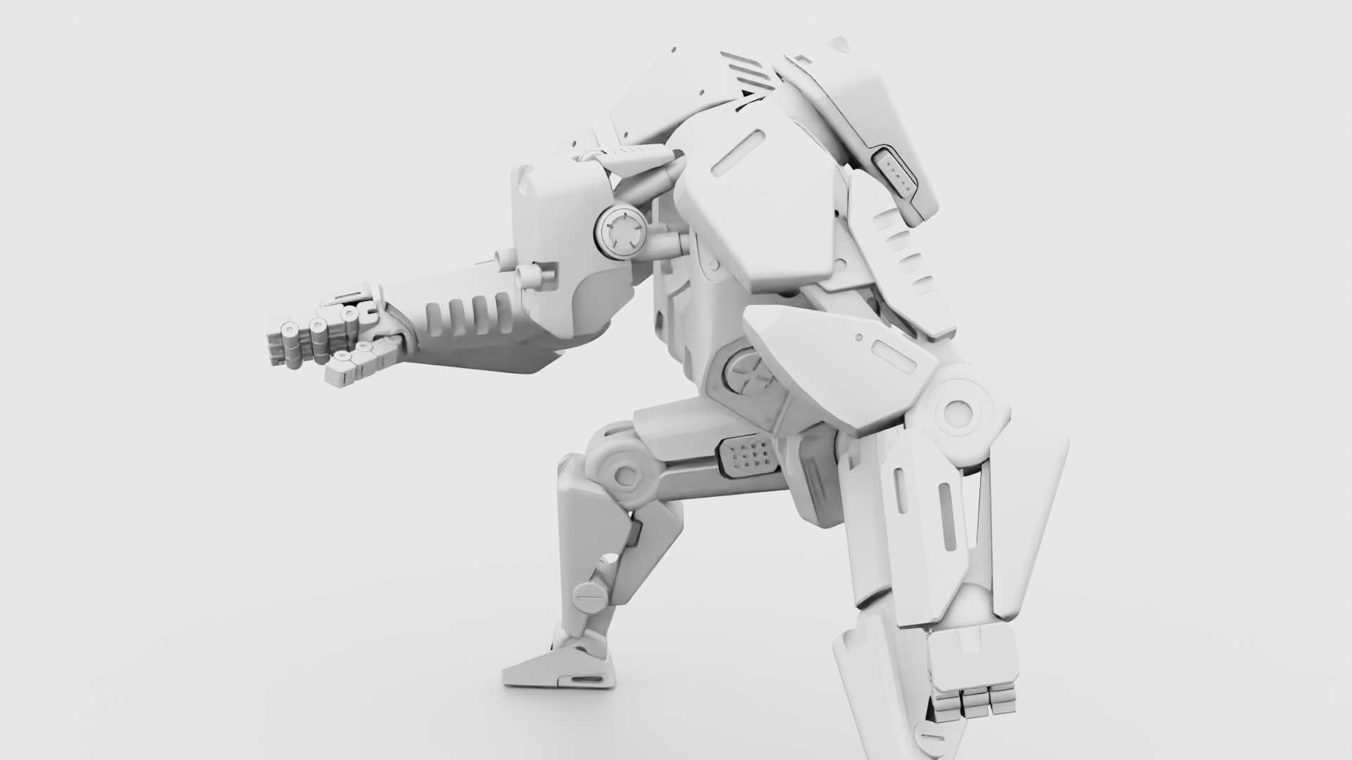 CYBER DROID RIGGED 3D model_32