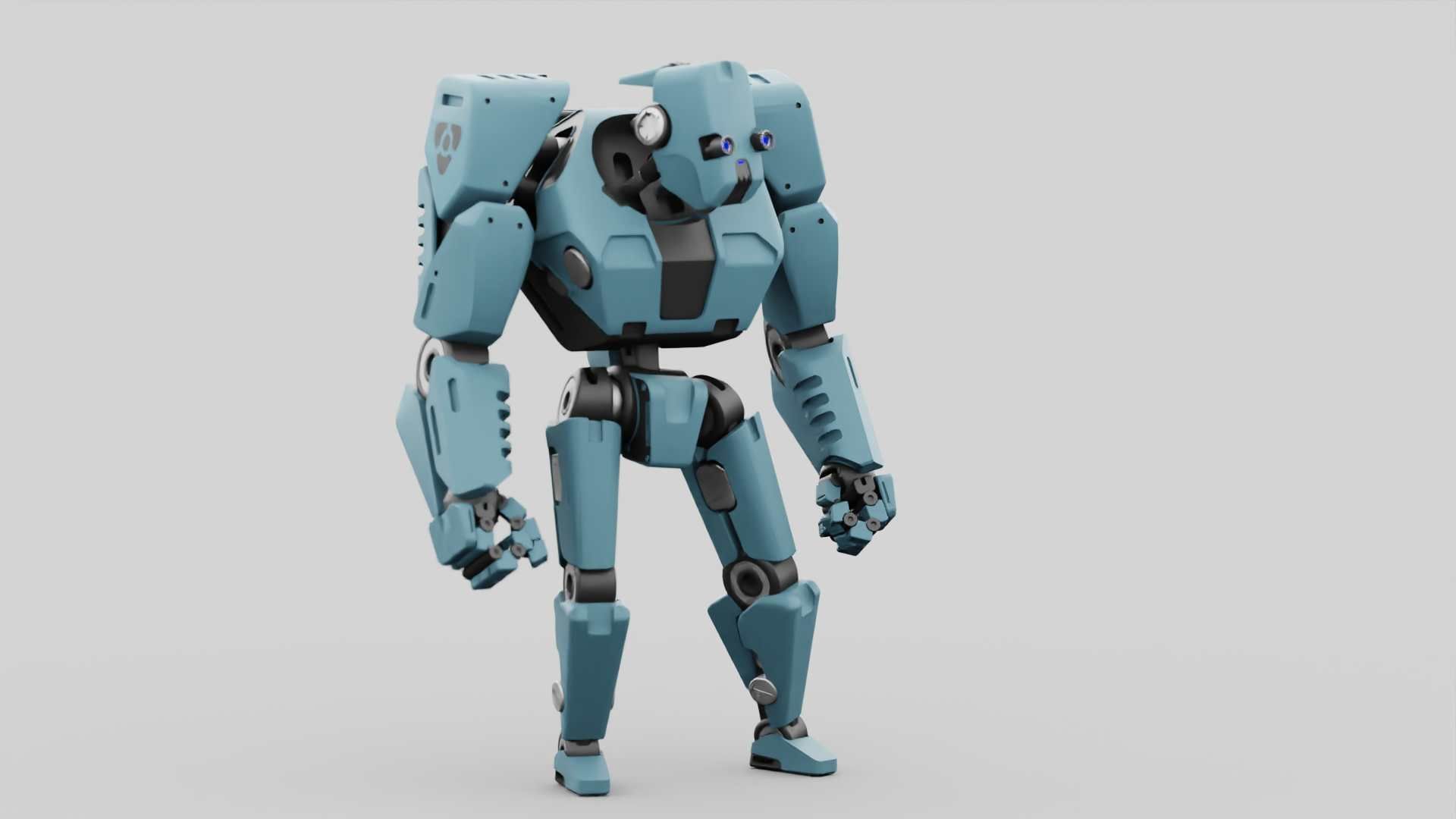 CYBER DROID RIGGED 3D model_25