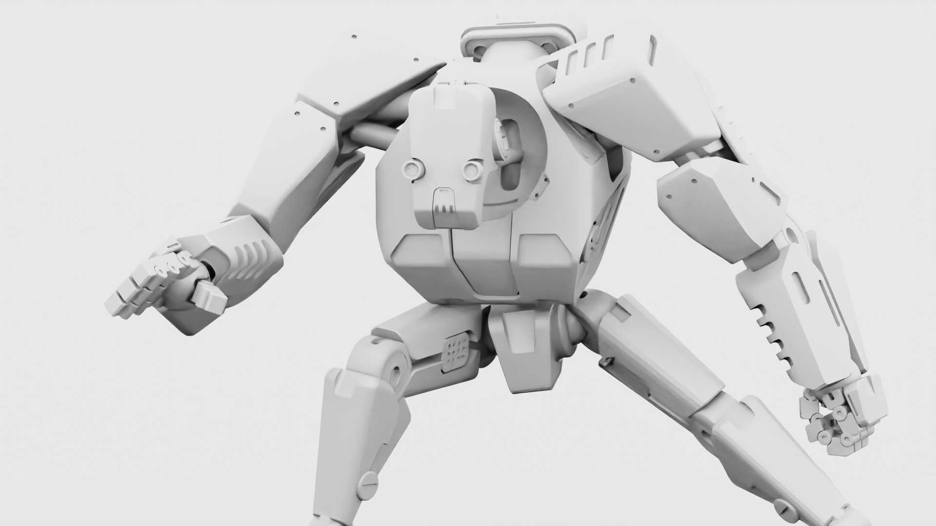 CYBER DROID RIGGED 3D model_30