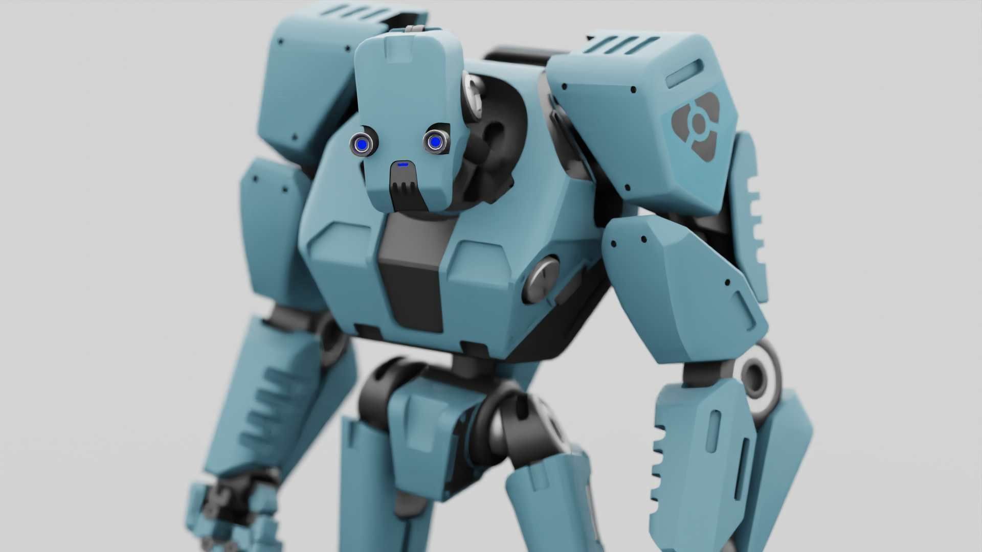 CYBER DROID RIGGED 3D model_27