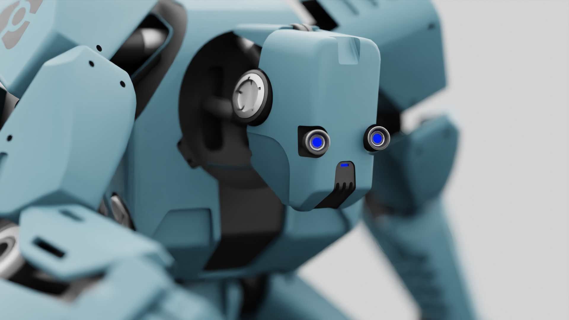 CYBER DROID RIGGED 3D model_17