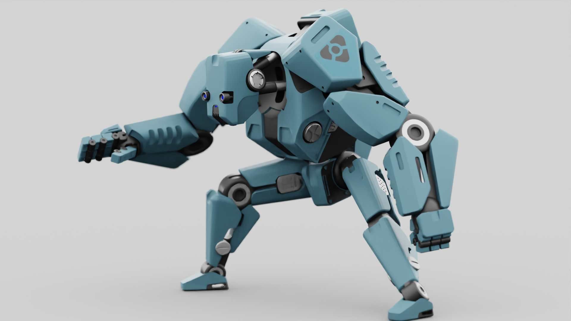 CYBER DROID RIGGED 3D model_1