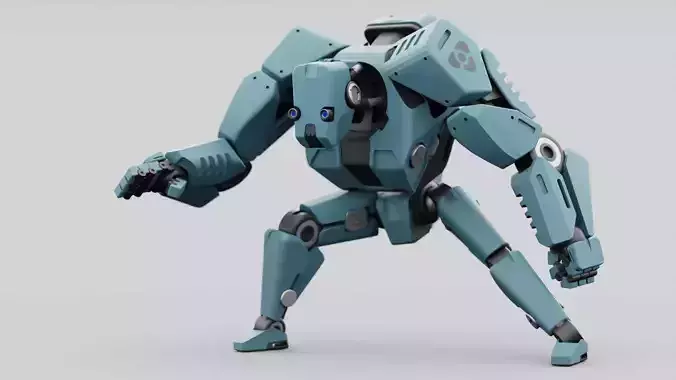 CYBER DROID RIGGED 3D model
