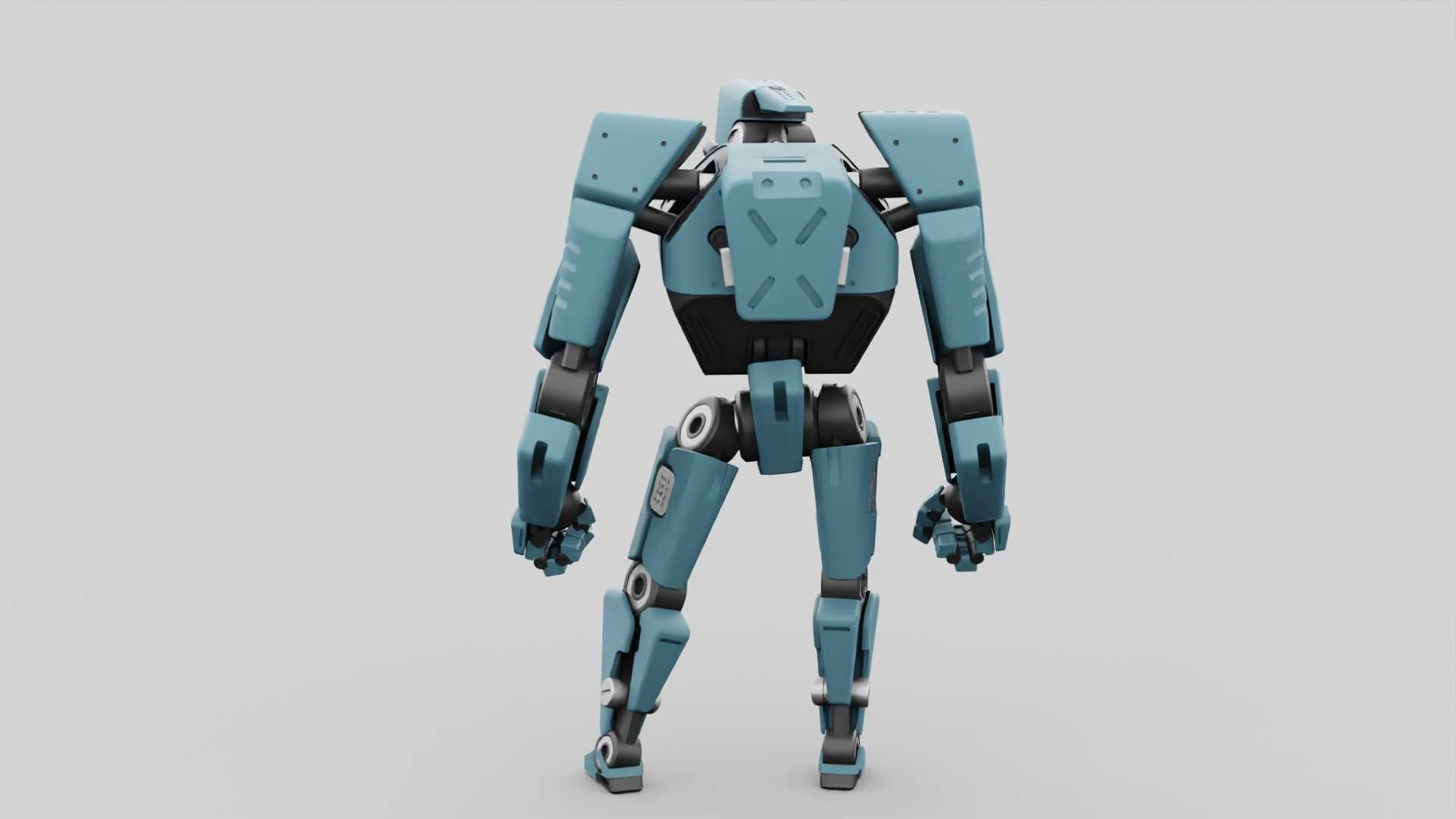 CYBER DROID RIGGED 3D model_22