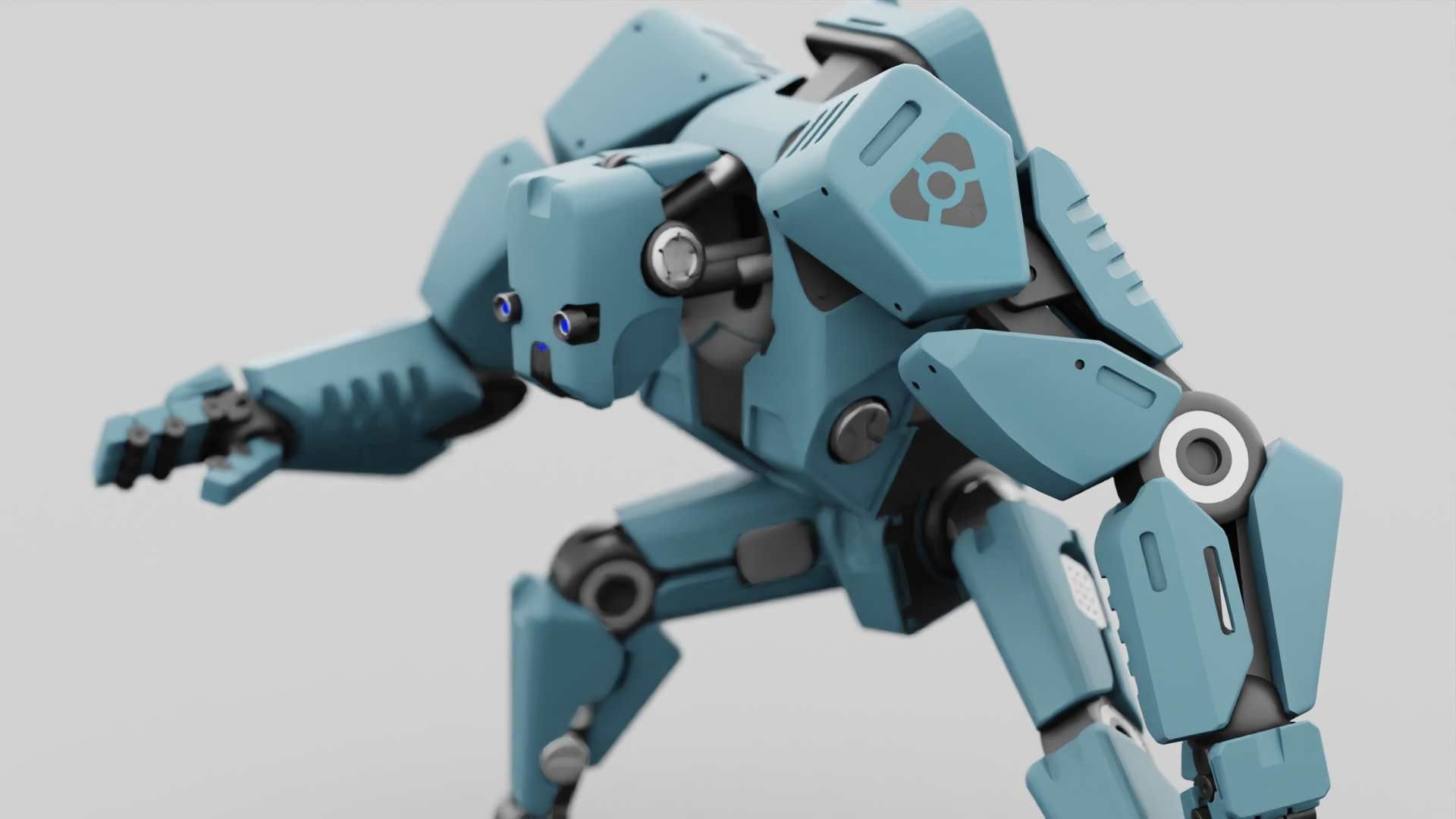 CYBER DROID RIGGED 3D model_15