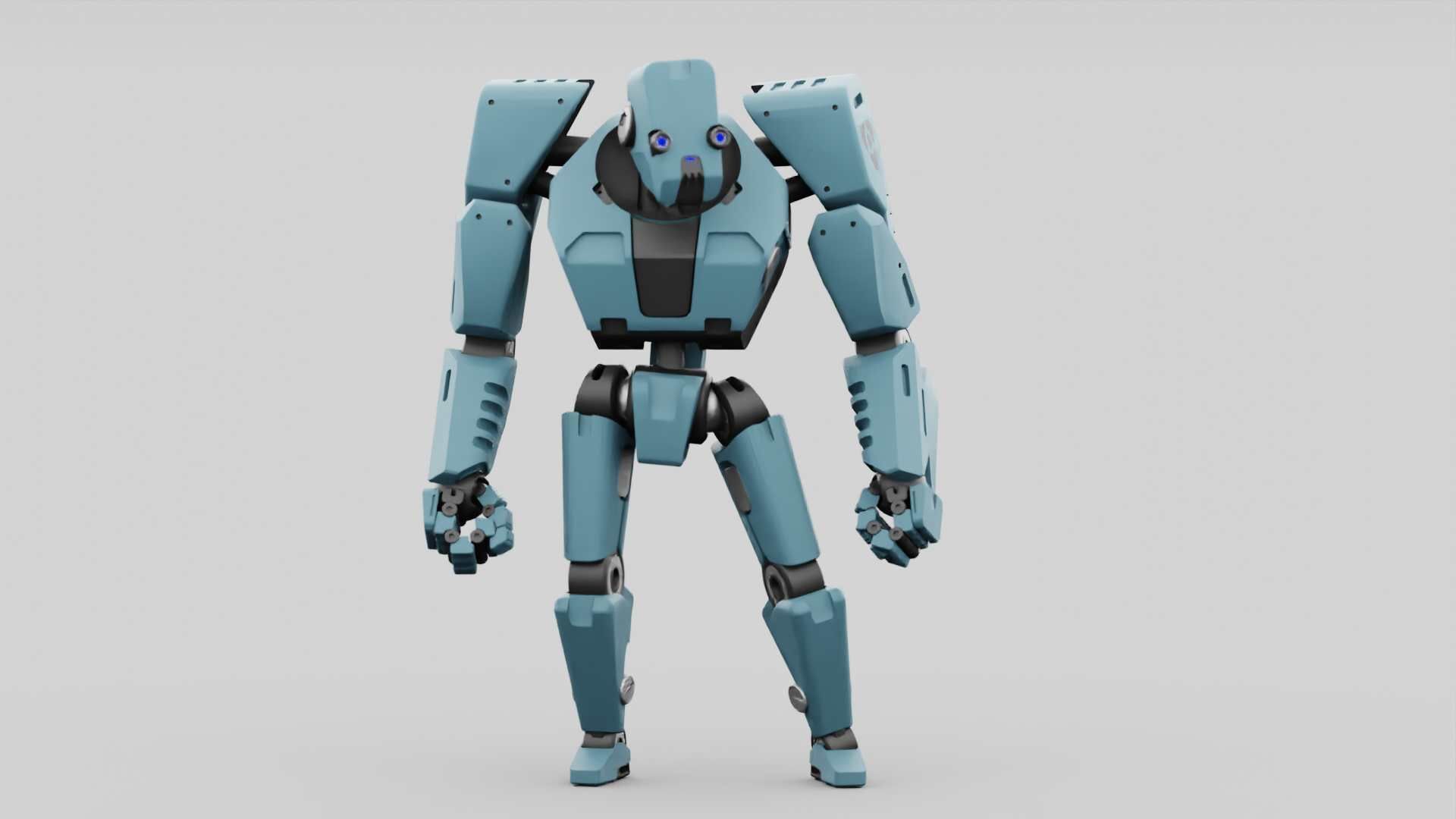 CYBER DROID RIGGED 3D model_26