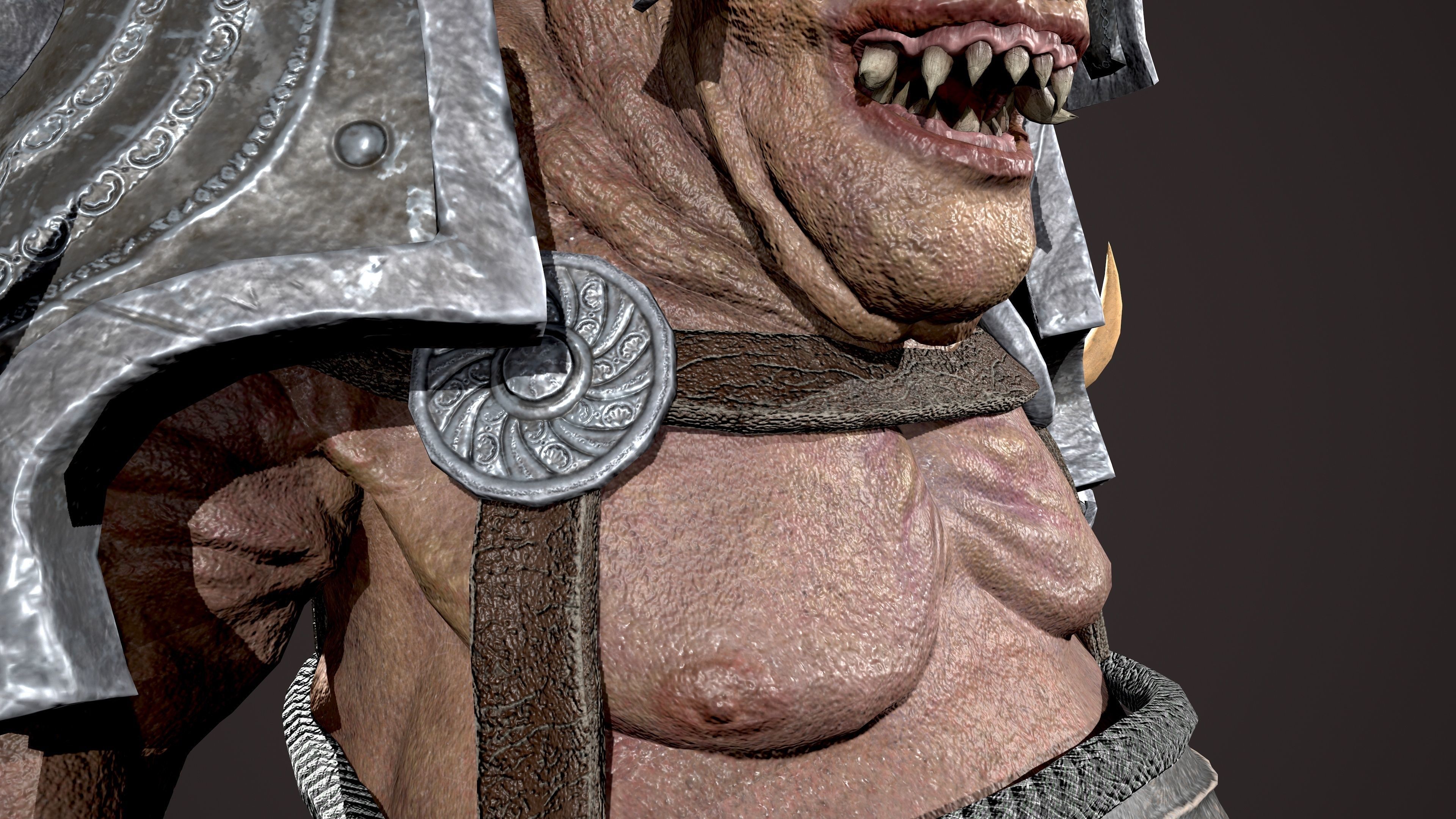 Ogre Bull Low-poly 3D model_12