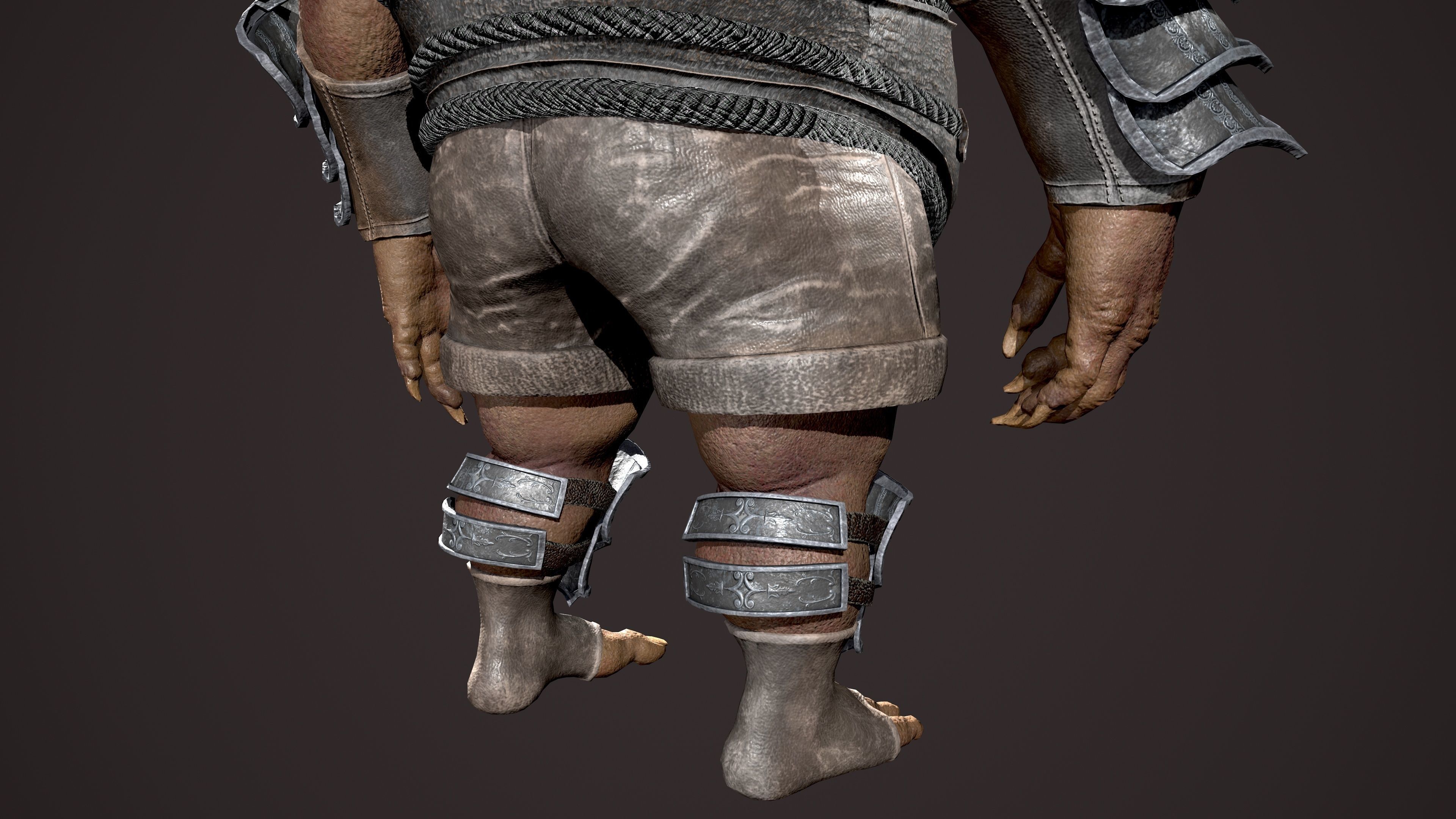 Ogre Bull Low-poly 3D model_11