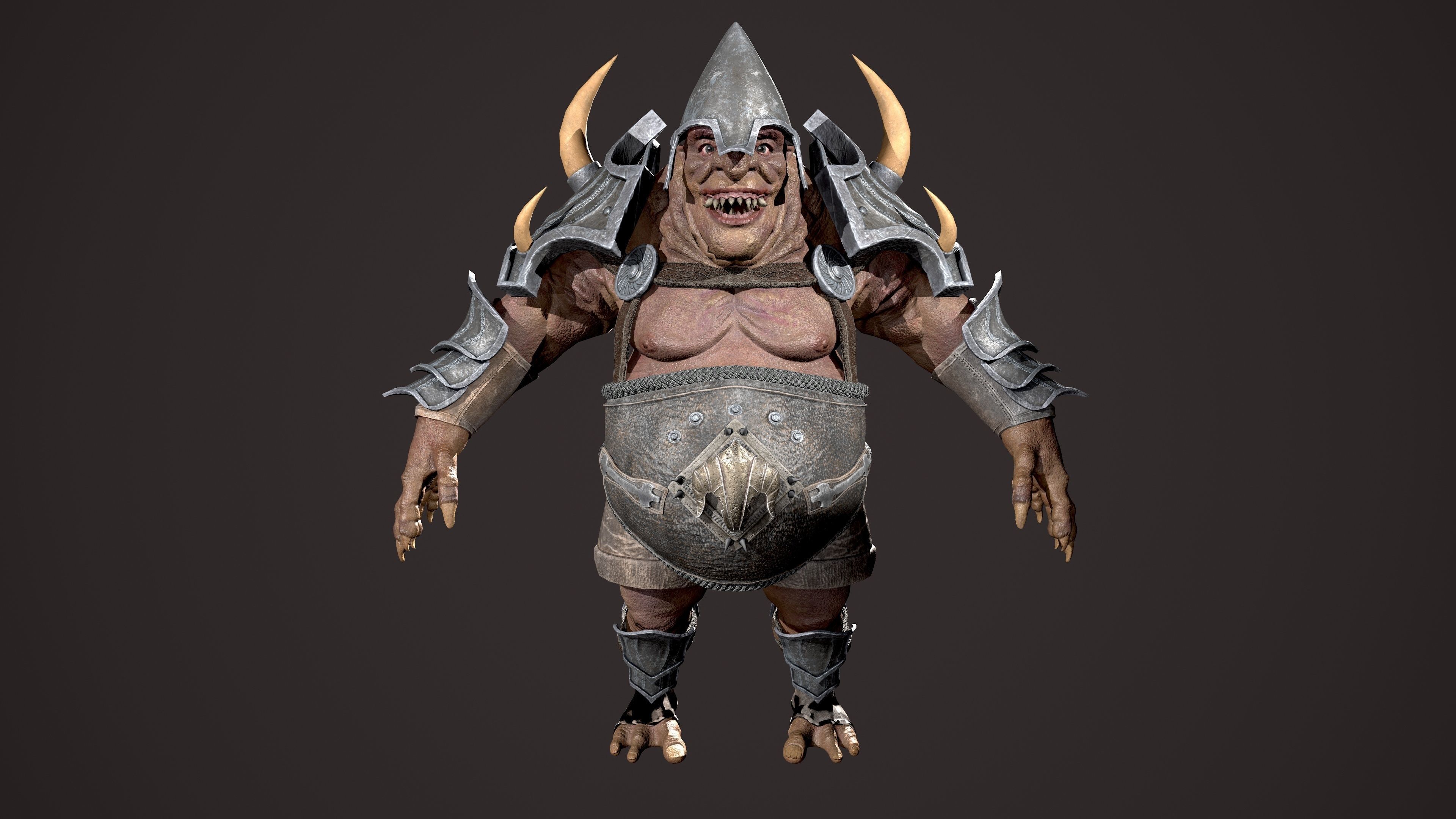 Ogre Bull Low-poly 3D model_1