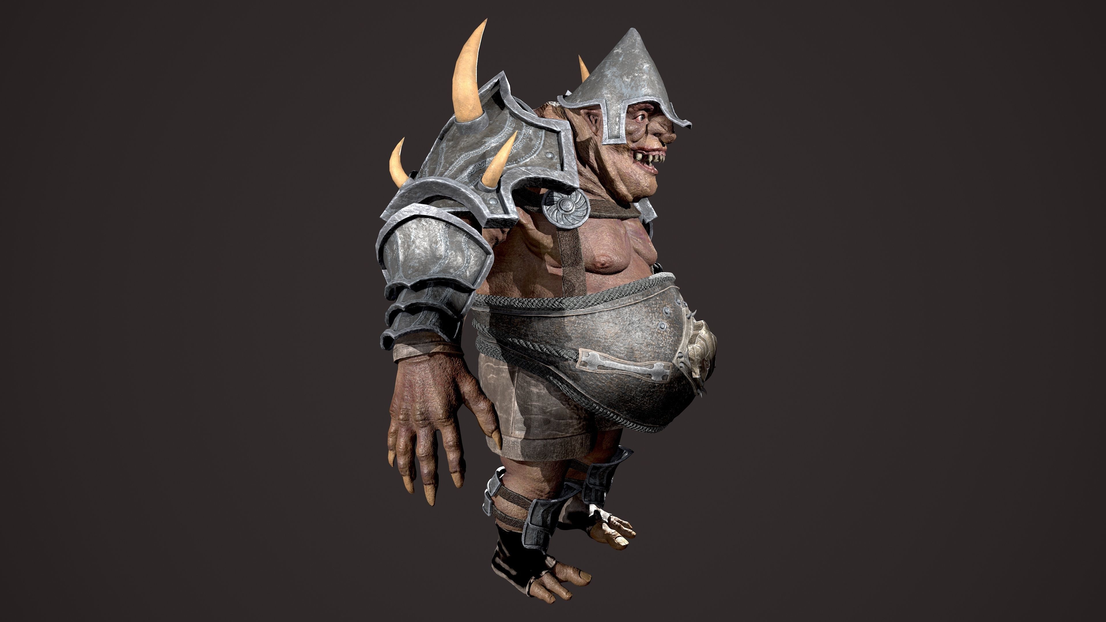 Ogre Bull Low-poly 3D model_2