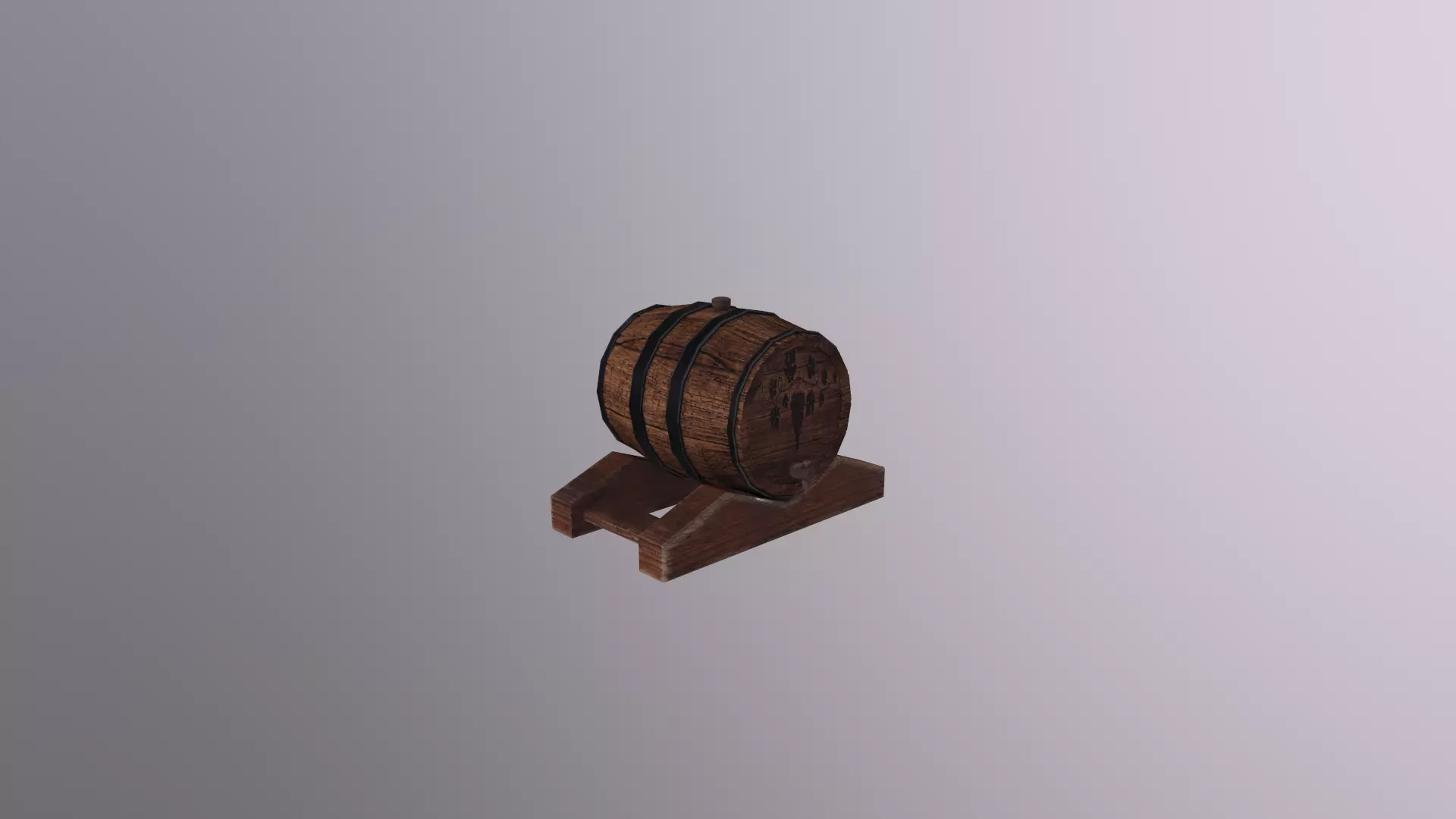 barrel wooden 3D model