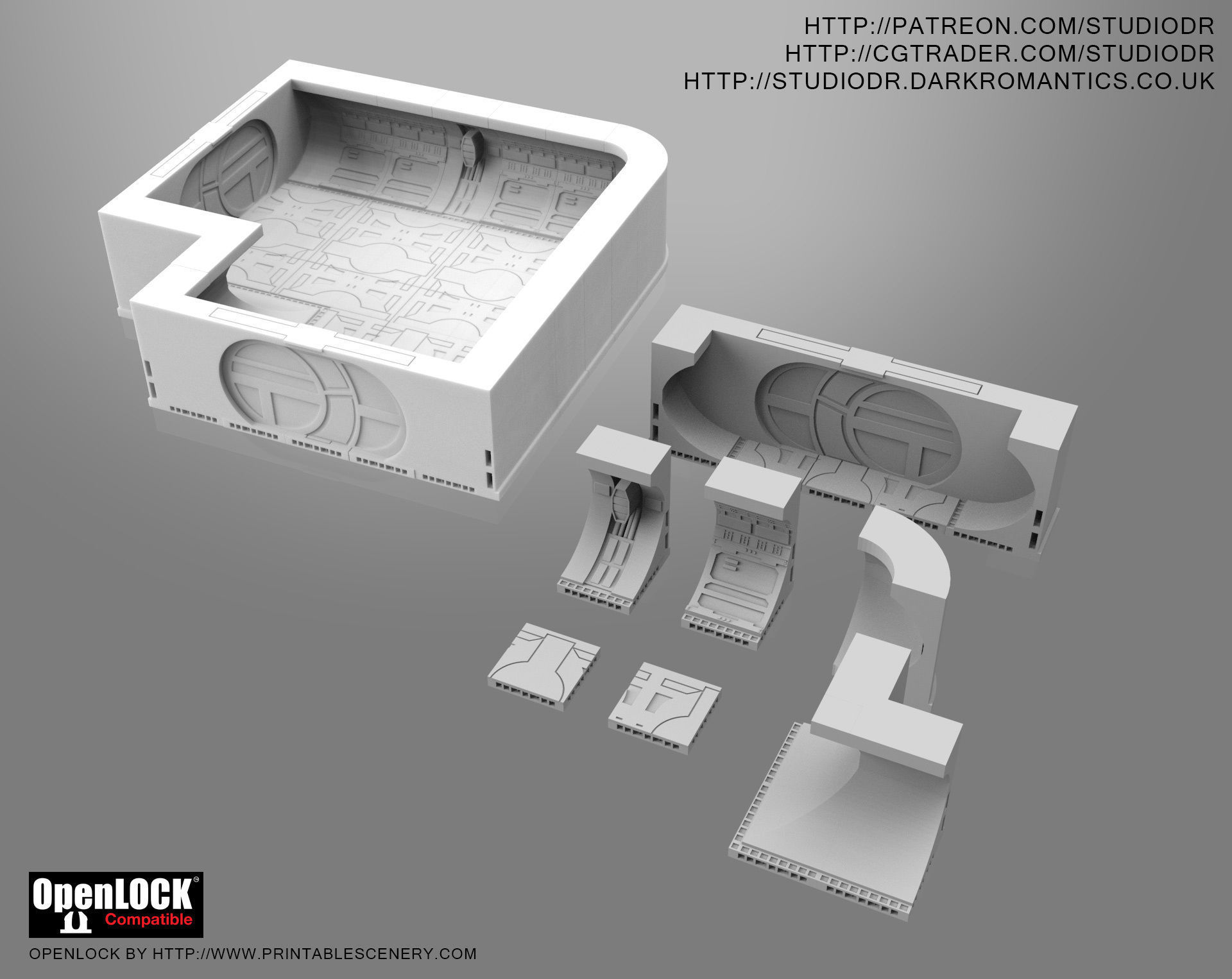 Endar Spire OpenLOCK Compatible Terrain 3D print model_1