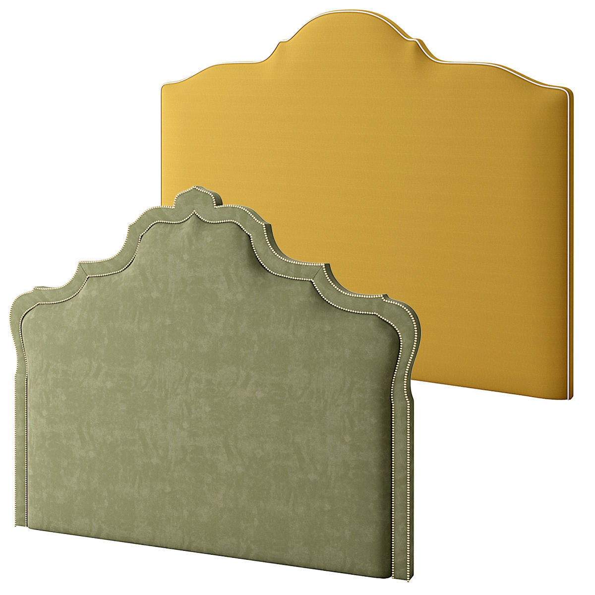 Headboard 3 double upholstered 3D model_1