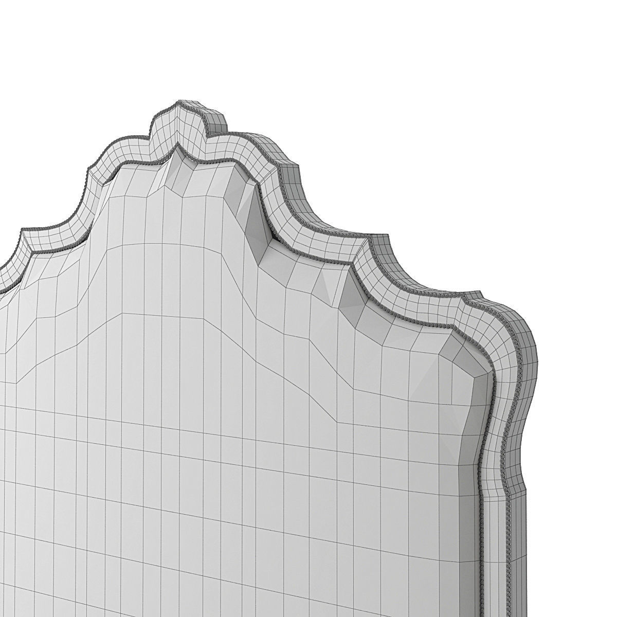 Headboard 3 double upholstered 3D model_6