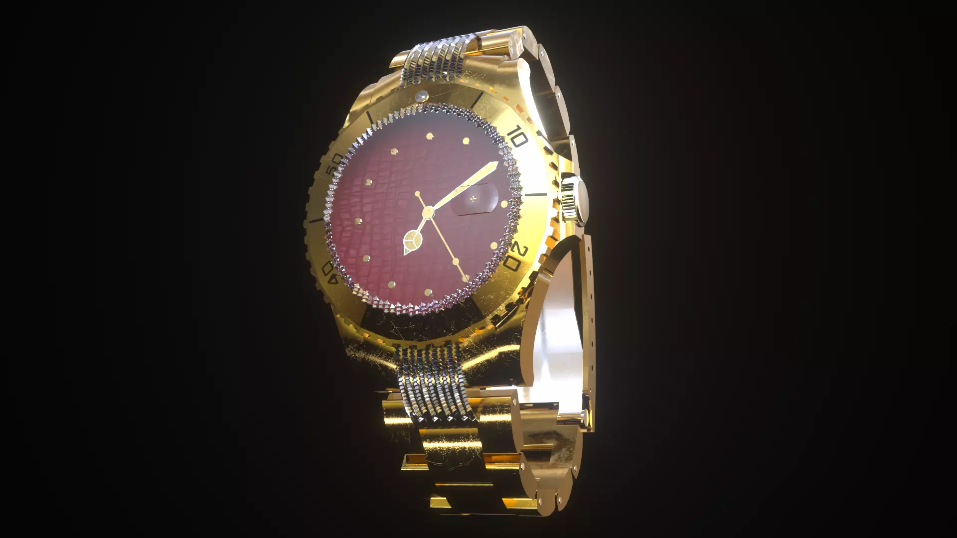 Golden Watch Free 3D model