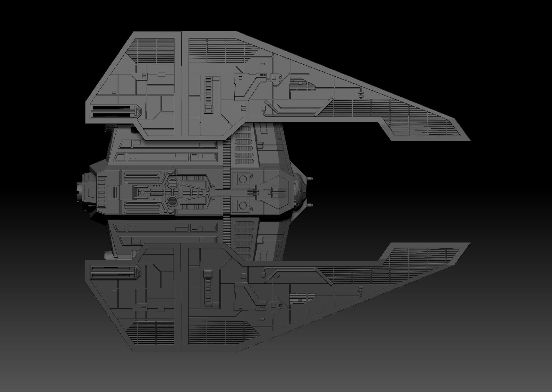 Old Dark Fury Interceptor 3D print model_2