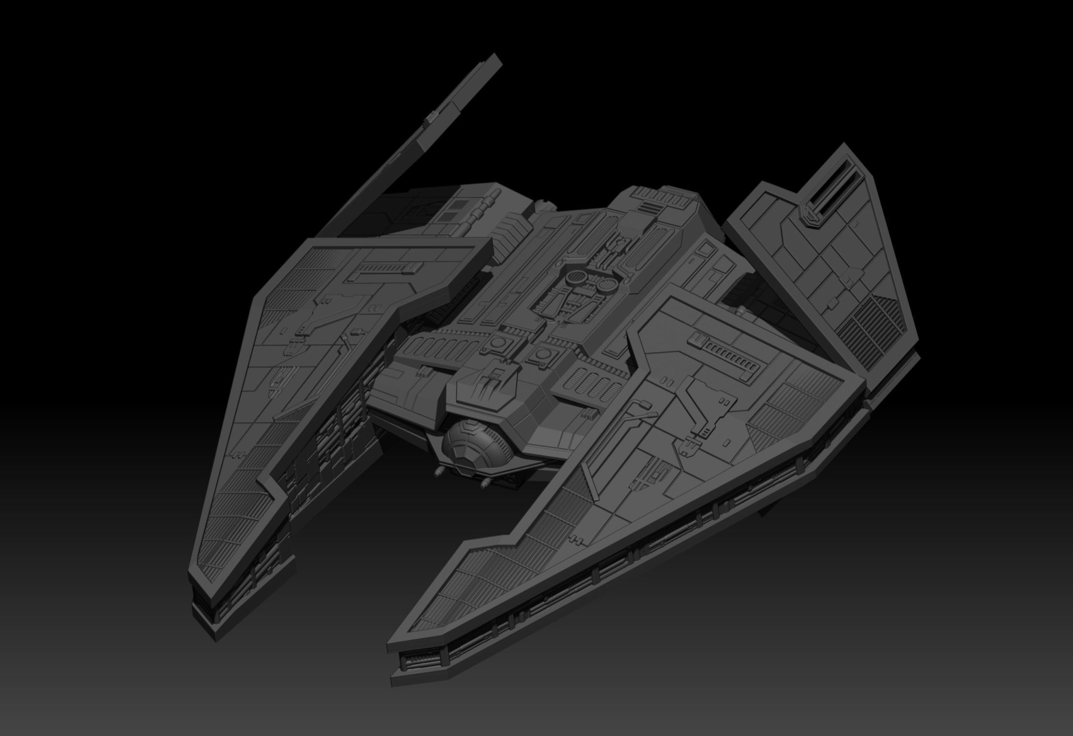 Old Dark Fury Interceptor 3D print model_5