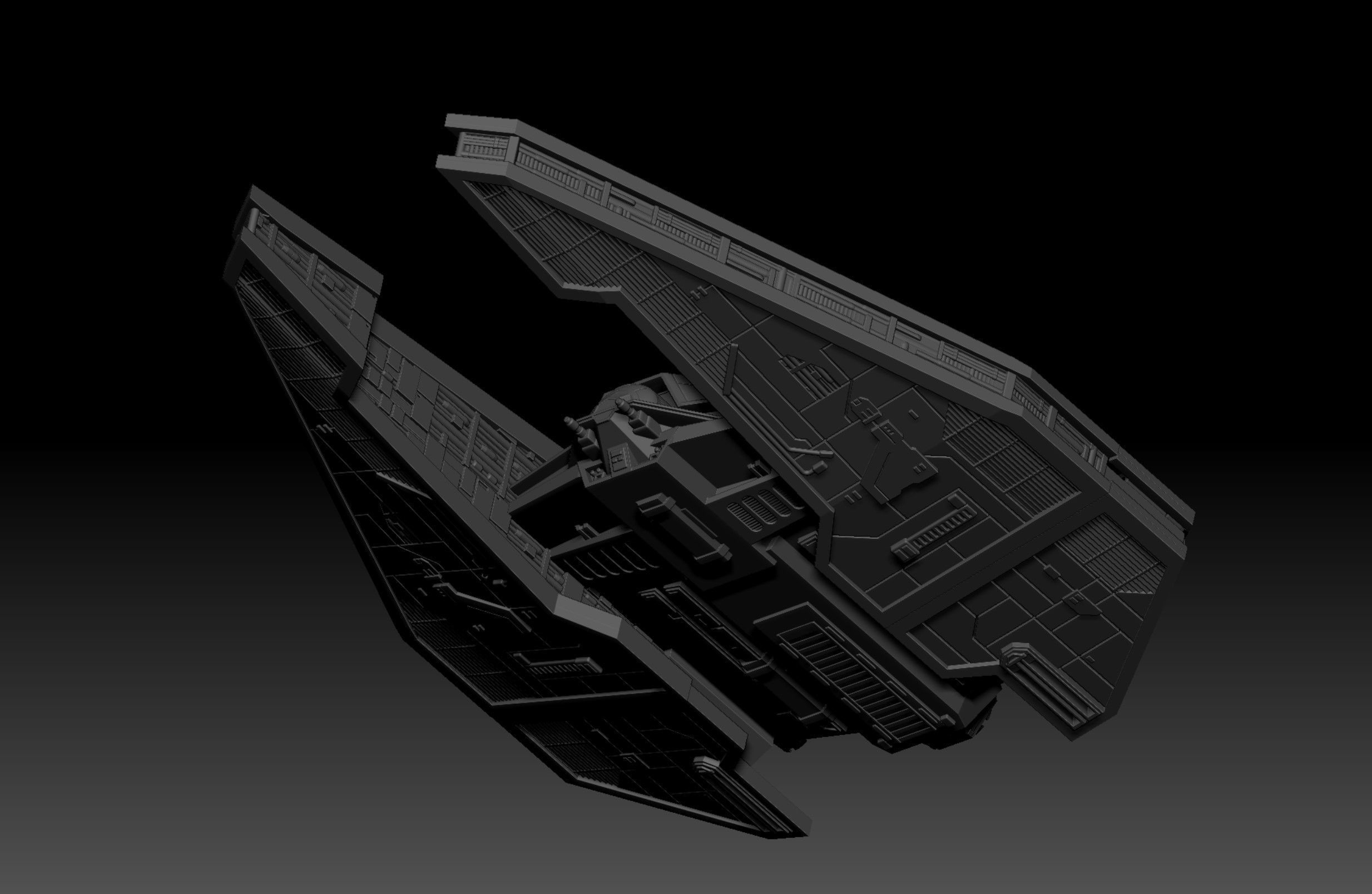 Old Dark Fury Interceptor 3D print model_1