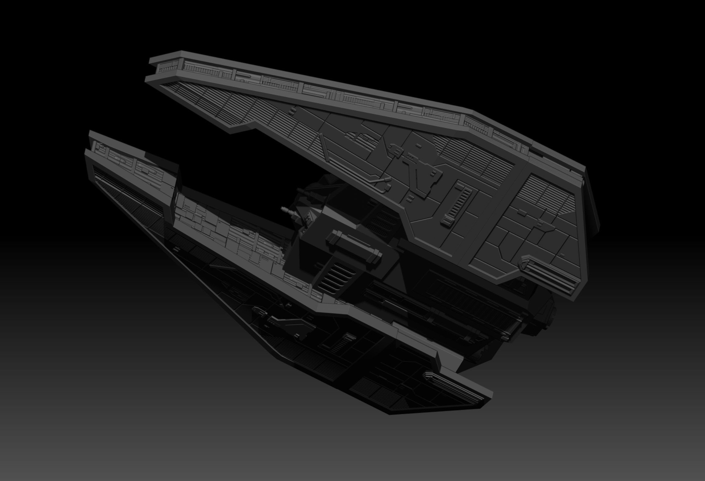 Old Dark Fury Interceptor 3D print model_3