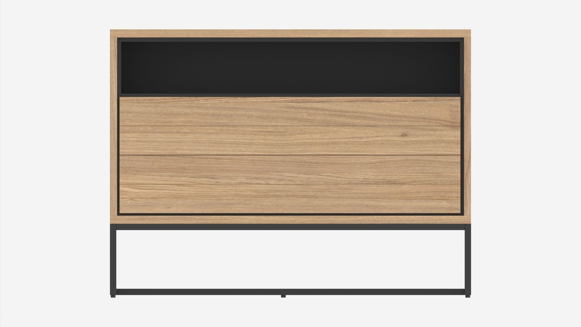 Short sideboard with drawers 3D model_4