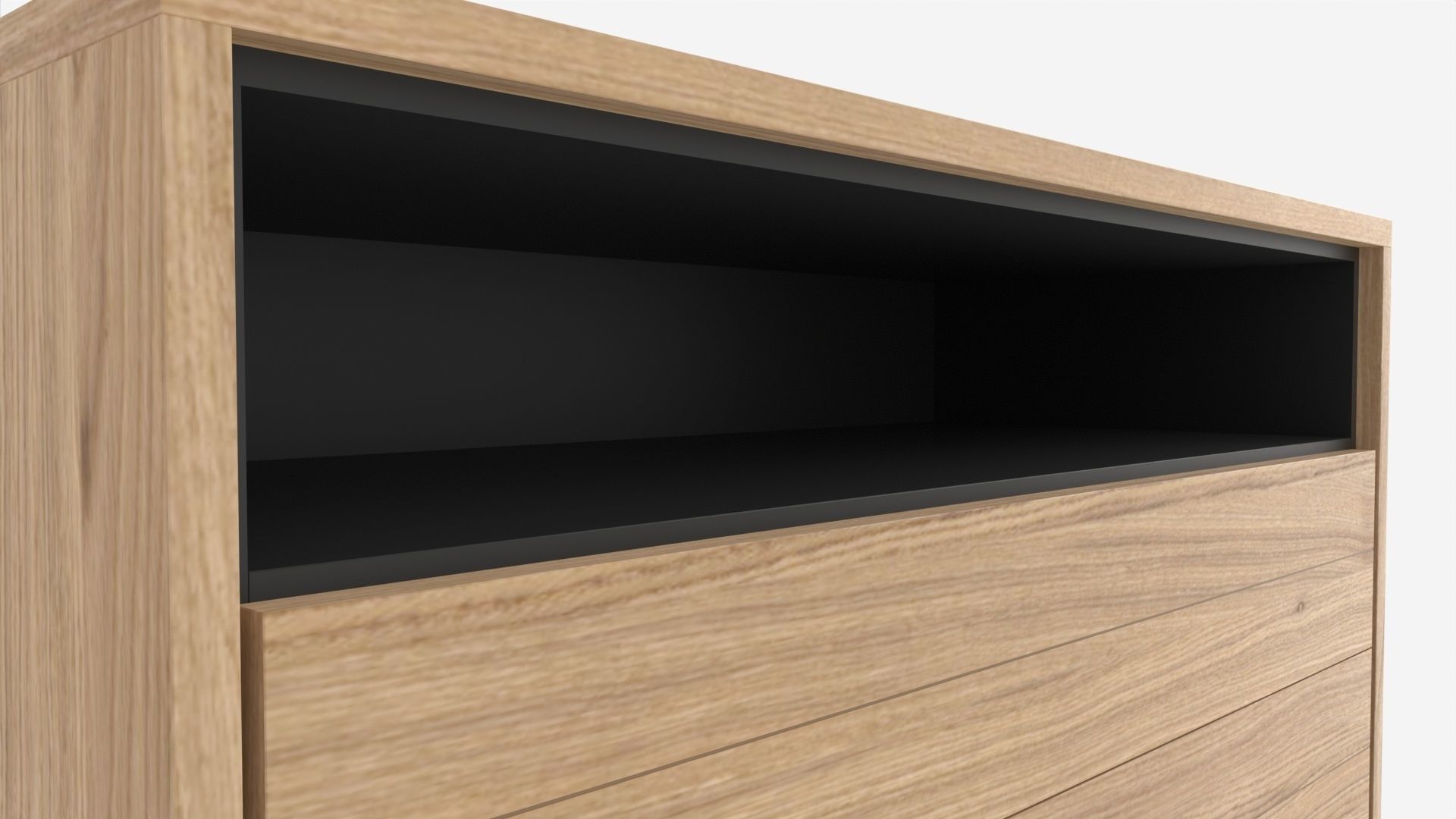 Short sideboard with drawers 3D model_2