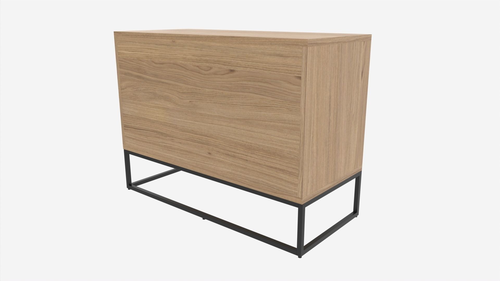 Short sideboard with drawers 3D model_1