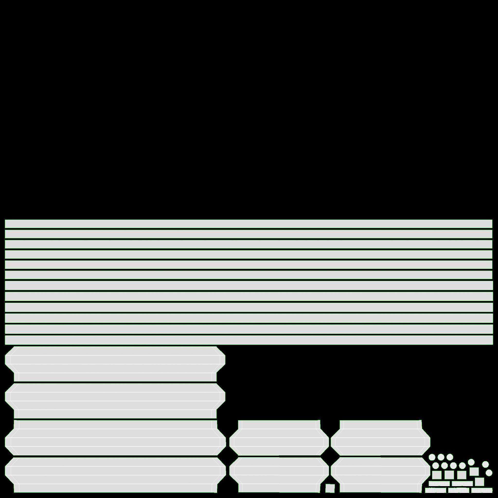 Short sideboard with drawers 3D model_8