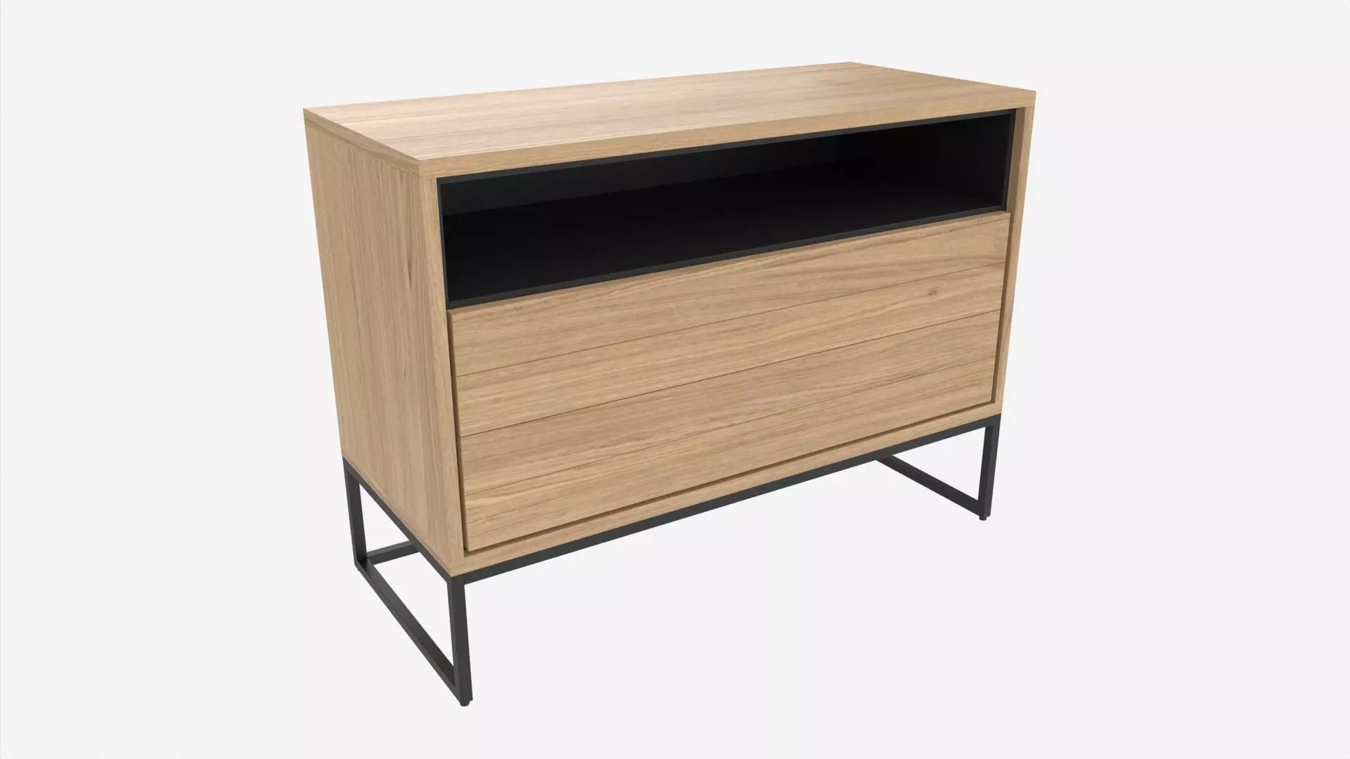 Short sideboard with drawers 3D model_0
