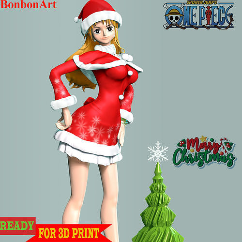 Nami Xmas - One Piece 3D print model