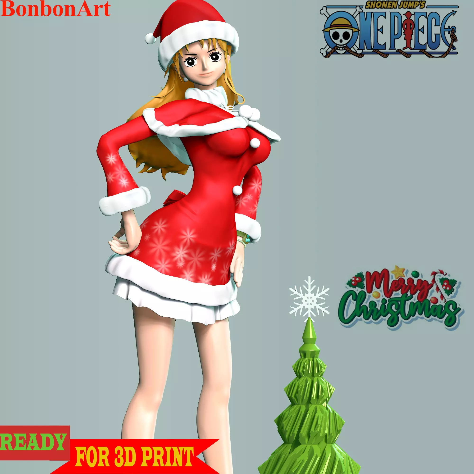 Nami Xmas - One Piece 3D print model_0