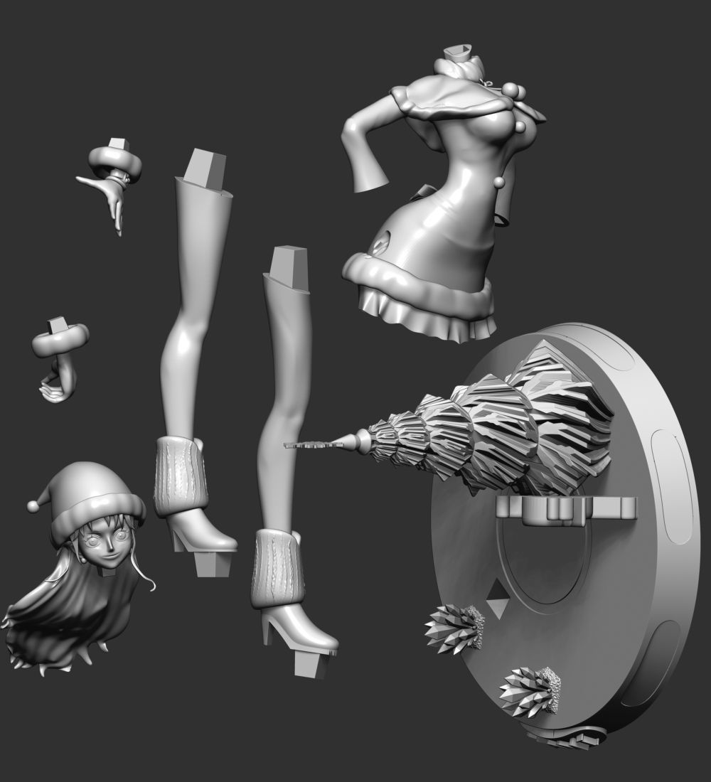 Nami Xmas - One Piece 3D print model_20