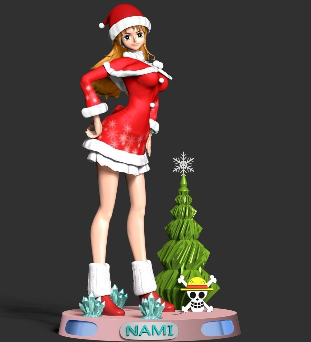 Nami Xmas - One Piece 3D print model_8