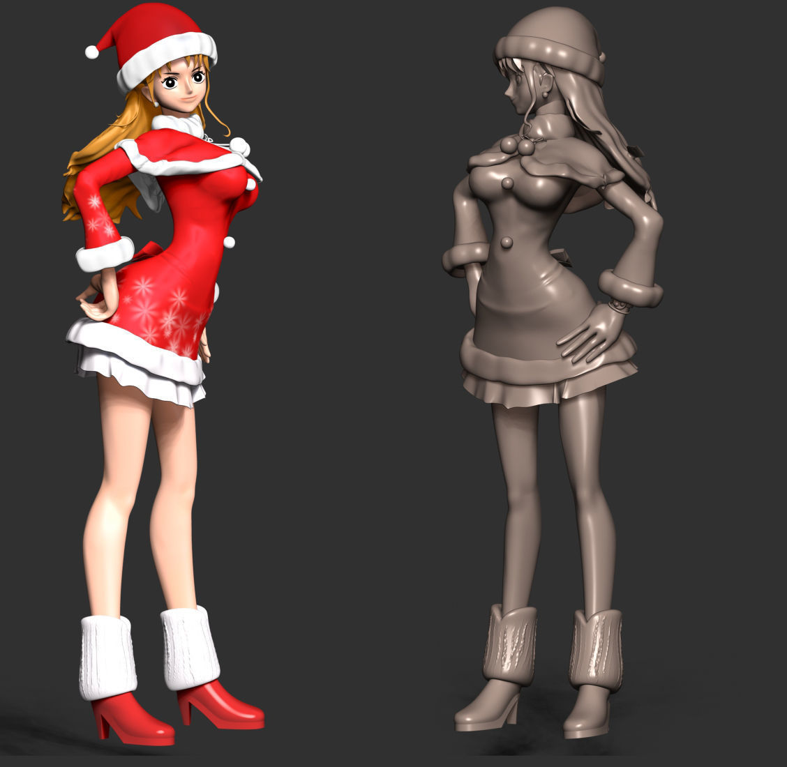 Nami Xmas - One Piece 3D print model_7