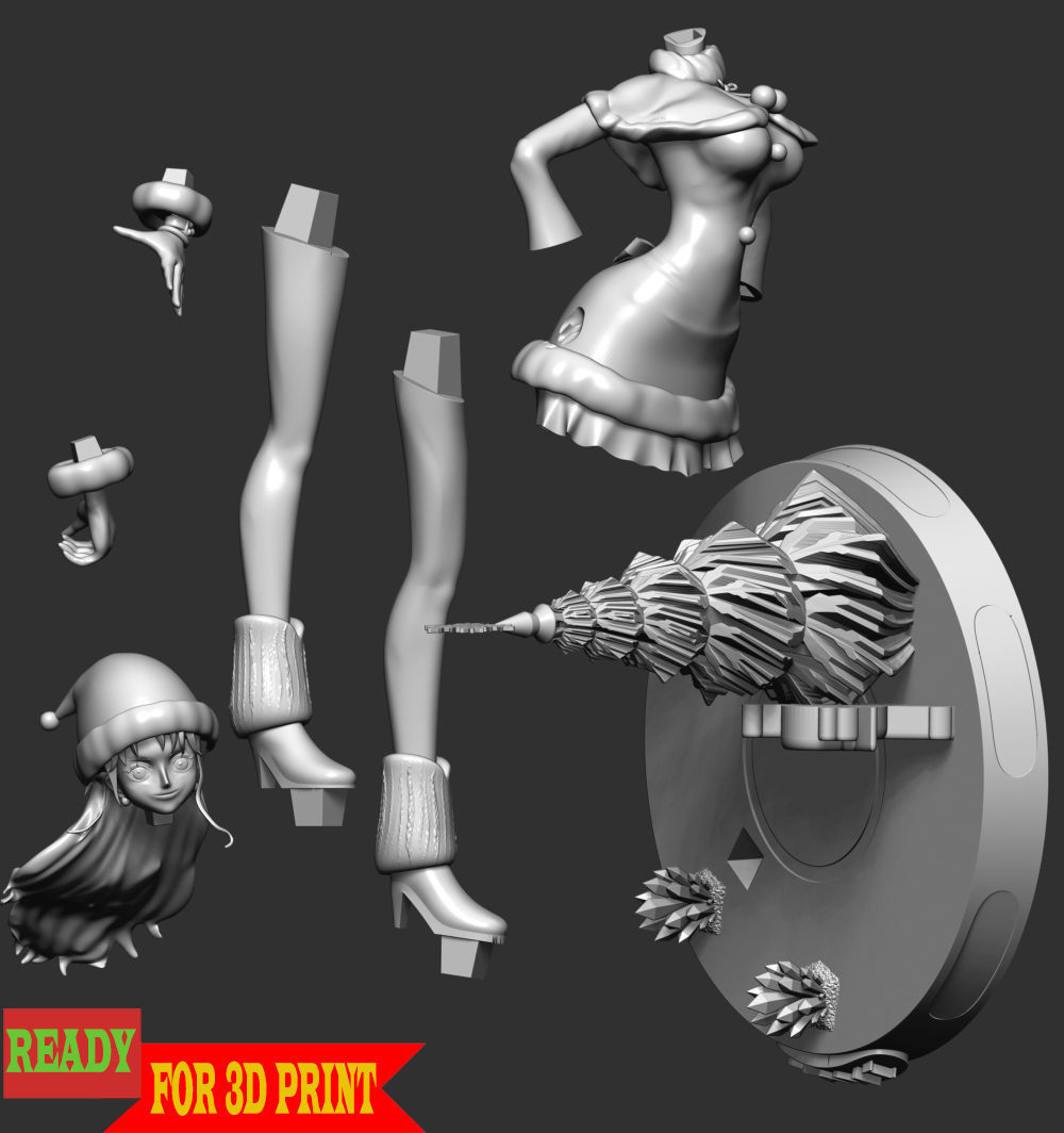 Nami Xmas - One Piece 3D print model_3