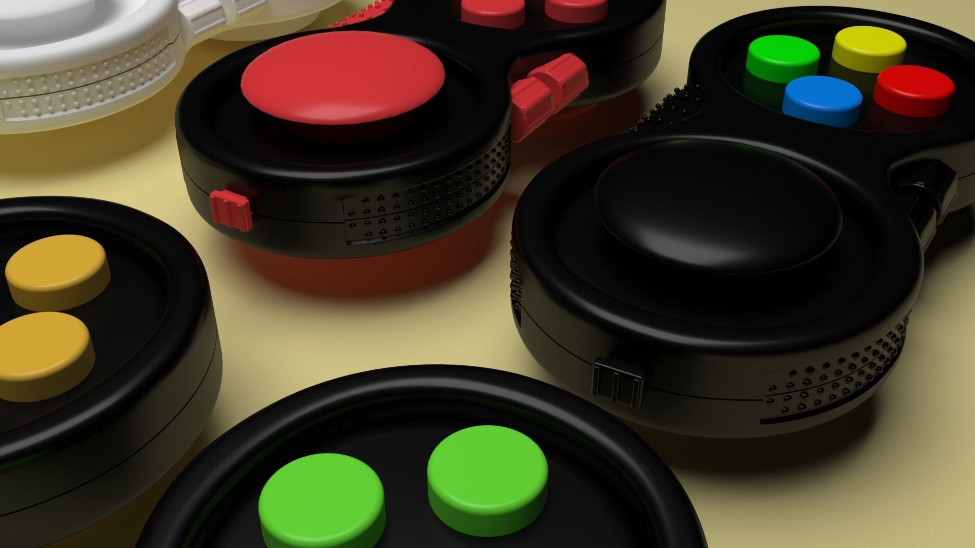 Joypad Controller Fidget Toys Set 3D model_35