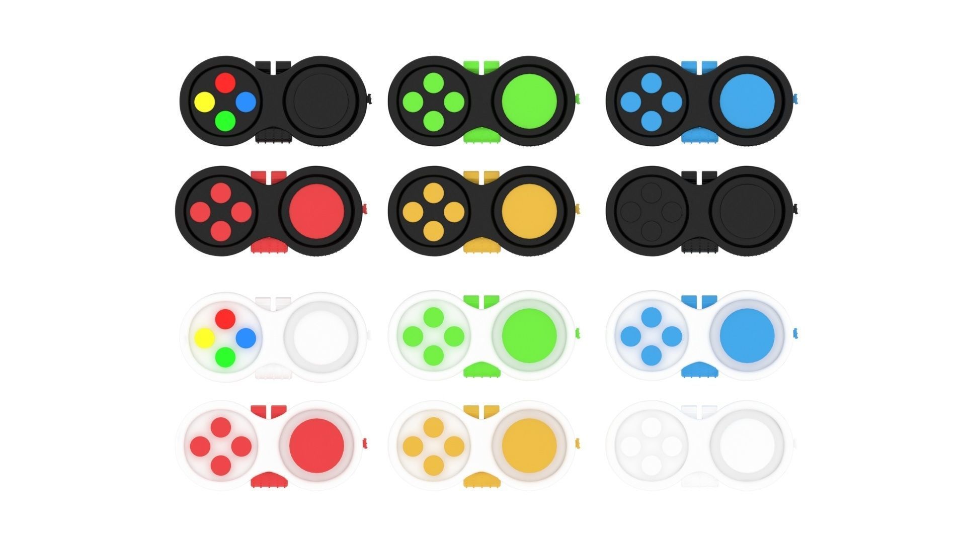Joypad Controller Fidget Toys Set 3D model_14